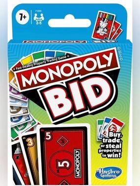Monopoly Bid Card Game - NEW